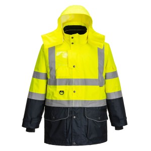 Kontrastowa kurtka ostrzegawcza 7 w 1 Traffic Yellow/Navy