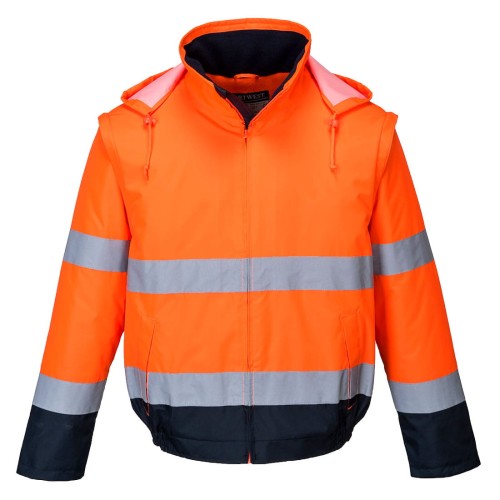 Kurtka ostrzegawcza 2 w 1 Essential Bomber Orange/Navy L