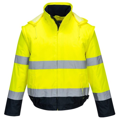 Kurtka ostrzegawcza 2 w 1 Essential Bomber Yellow/Navy L