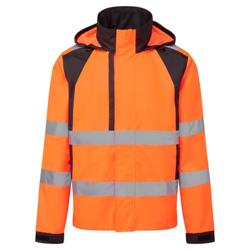 Wodoodporna kurtka ostrzegawcza WX2 Eco Orange/Black L