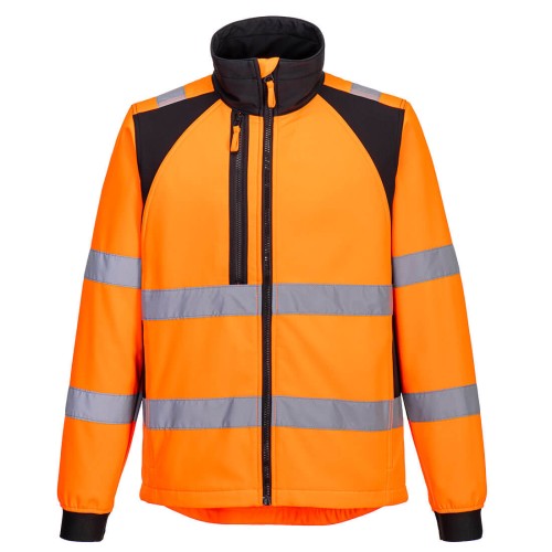Kurtka ostrzegawcza Softshell WX2 Eco (2L) Orange/Black L
