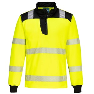 Bluza ostrzegawcza PW3 z zamkiem 1/4 Yellow/Black