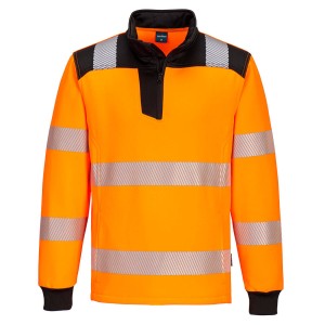 Bluza ostrzegawcza PW3 z zamkiem 1/4 Orange/Black