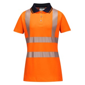 Damska koszulka ostrzegawcza polo Orange/Black