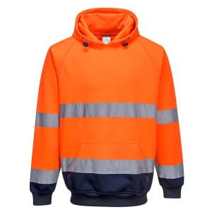 Dwukolorowa bluza z kapturem Orange/Navy