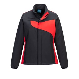 Damska kurtka softshell PW2 (2L) Black/Red