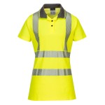 Damska koszulka ostrzegawcza polo Yellow/Grey