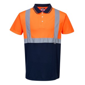 Dwukolorowa koszulka ostrzegawcza polo Orange/Navy