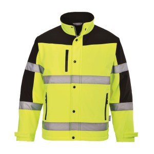 Dwukolorowy Softshell (3 warstwy) Yellow